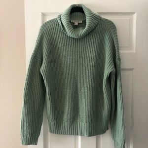 Green Turtleneck Sweater by Forever 21